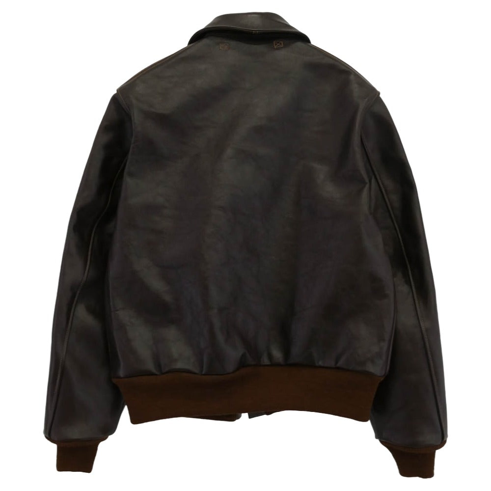 Buzz Rickson's バズリクソンズ BR80555 type A-2 ORDER No.W535 AC 16159 BUZZ RICKSON CLOTHING CO. SEMI-ANILINE FINISHED ホースハイド フライト ジャケット ダークブラウン系 40【中古】