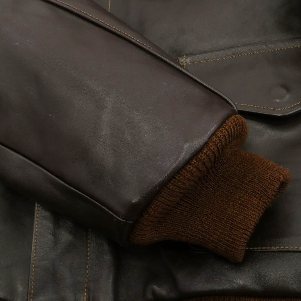 Buzz Rickson's バズリクソンズ BR80555 type A-2 ORDER No.W535 AC 16159 BUZZ RICKSON CLOTHING CO. SEMI-ANILINE FINISHED ホースハイド フライト ジャケット ダークブラウン系 40【中古】