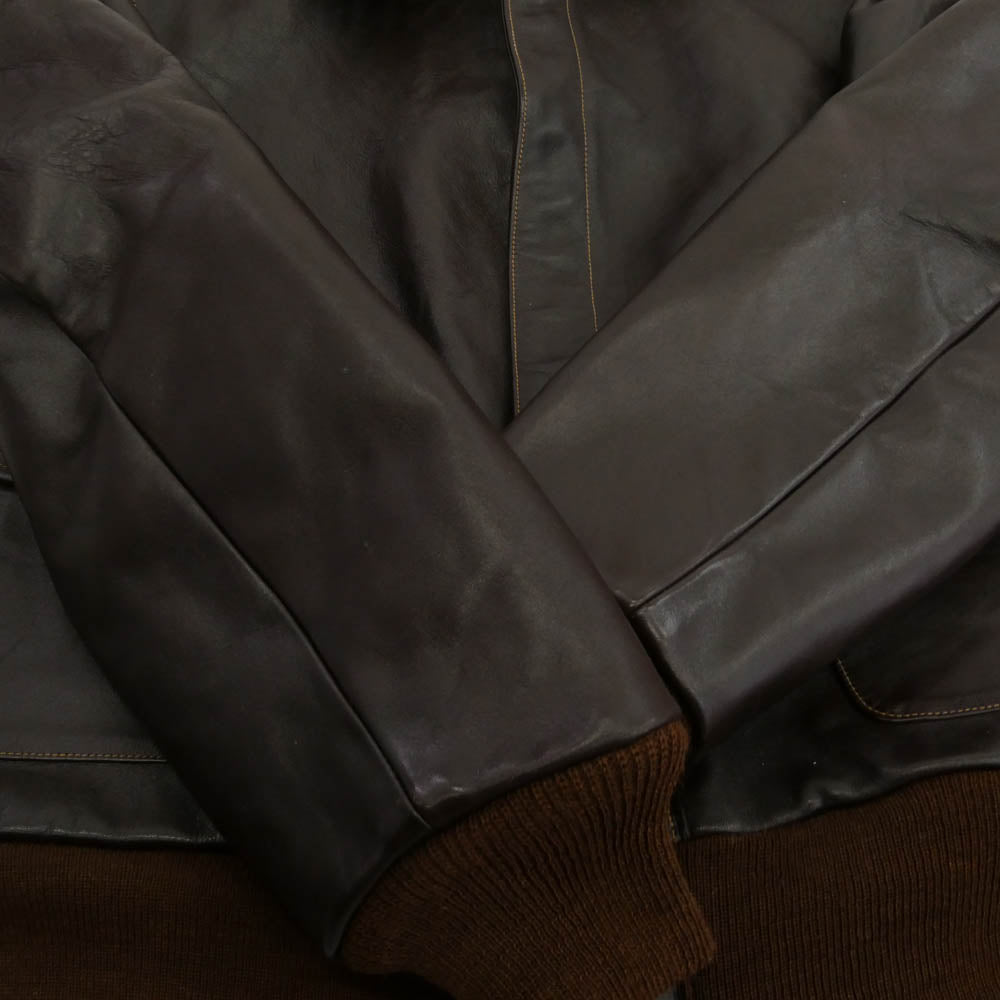 Buzz Rickson's バズリクソンズ BR80555 type A-2 ORDER No.W535 AC 16159 BUZZ RICKSON CLOTHING CO. SEMI-ANILINE FINISHED ホースハイド フライト ジャケット ダークブラウン系 40【中古】