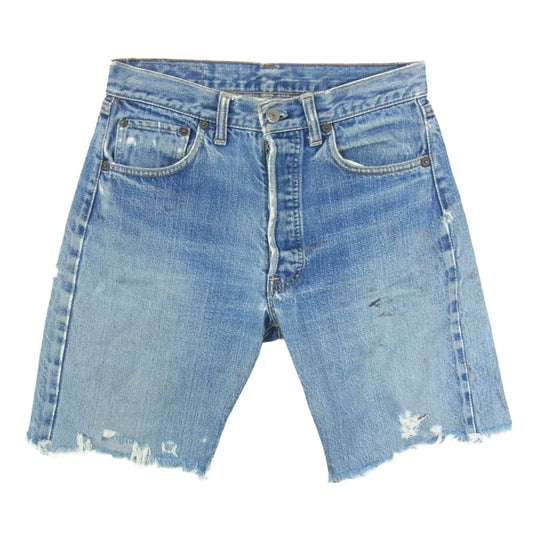 Levi's リーバイス ヴィンテージ 501 66前期 BIGE ボタン裏6刻印 カットオフ デニム ショーツ ショートパンツ インディゴブルー系 サイズ表記無【中古】