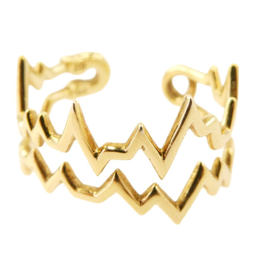 Justin Davis ジャスティンデイビス SRJ941 End of Silence エンド オブ サイレンス リング 指輪 ゴールド系 14号【美品】【中古】