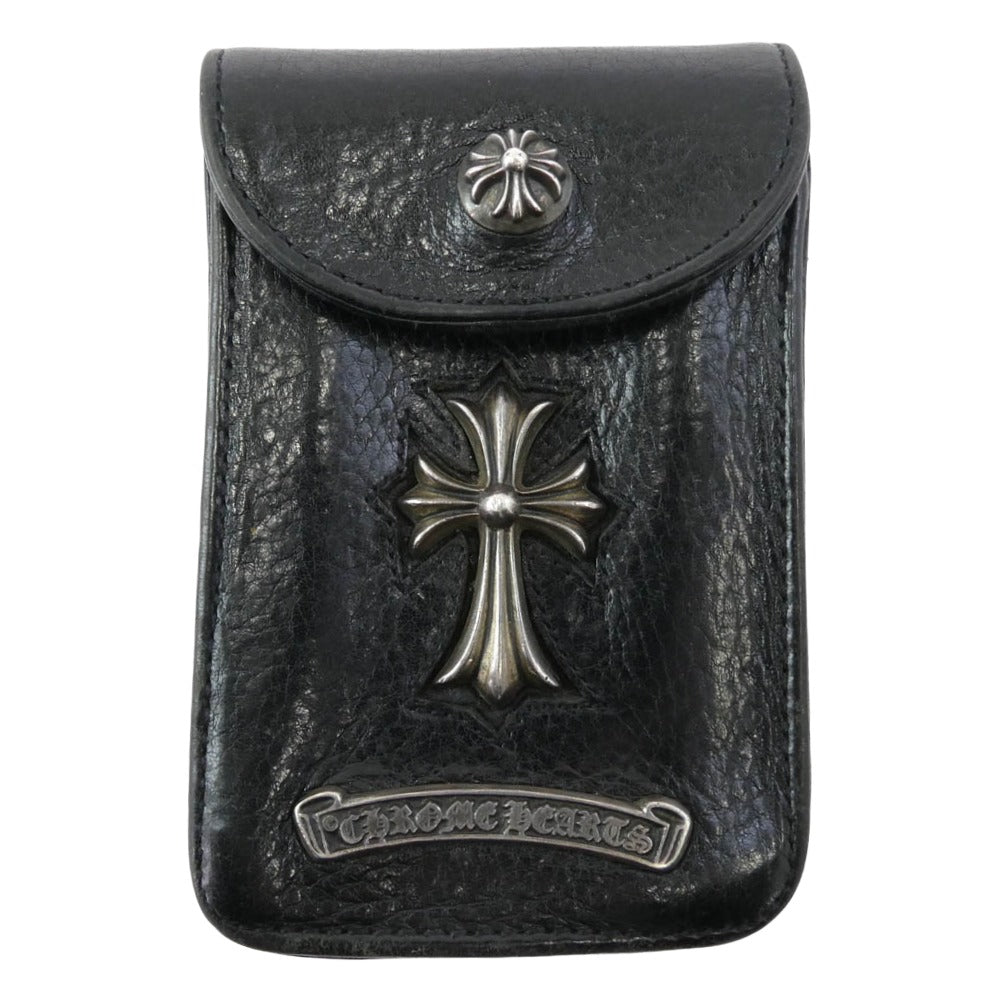 CHROME HEARTS クロムハーツ（原本無） CH CROSS CIGARETTE CASE CHクロス シガレットケース 煙草入れ ブラック系 シルバー系【中古】