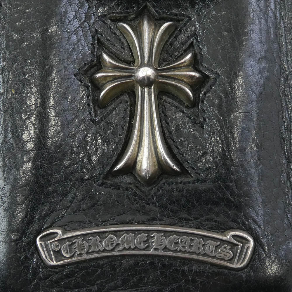 CHROME HEARTS クロムハーツ（原本無） CH CROSS CIGARETTE CASE CHクロス シガレットケース 煙草入れ ブラック系 シルバー系【中古】