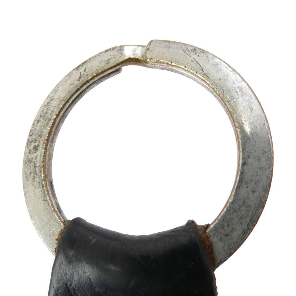 RRL ダブルアールエル ヴィンテージ加工 レザー スタッズ キーホルダー ブラック系【中古】