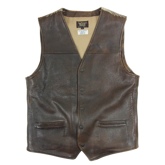 ラギッドミュージアム RM10F/W-BVT005 TRUJILLO'S トゥルフィリオス レザー ラグベスト ブラウン系 L【中古】