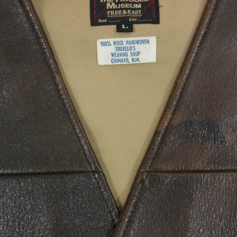 ラギッドミュージアム RM10F/W-BVT005 TRUJILLO'S トゥルフィリオス レザー ラグベスト ブラウン系 L【中古】