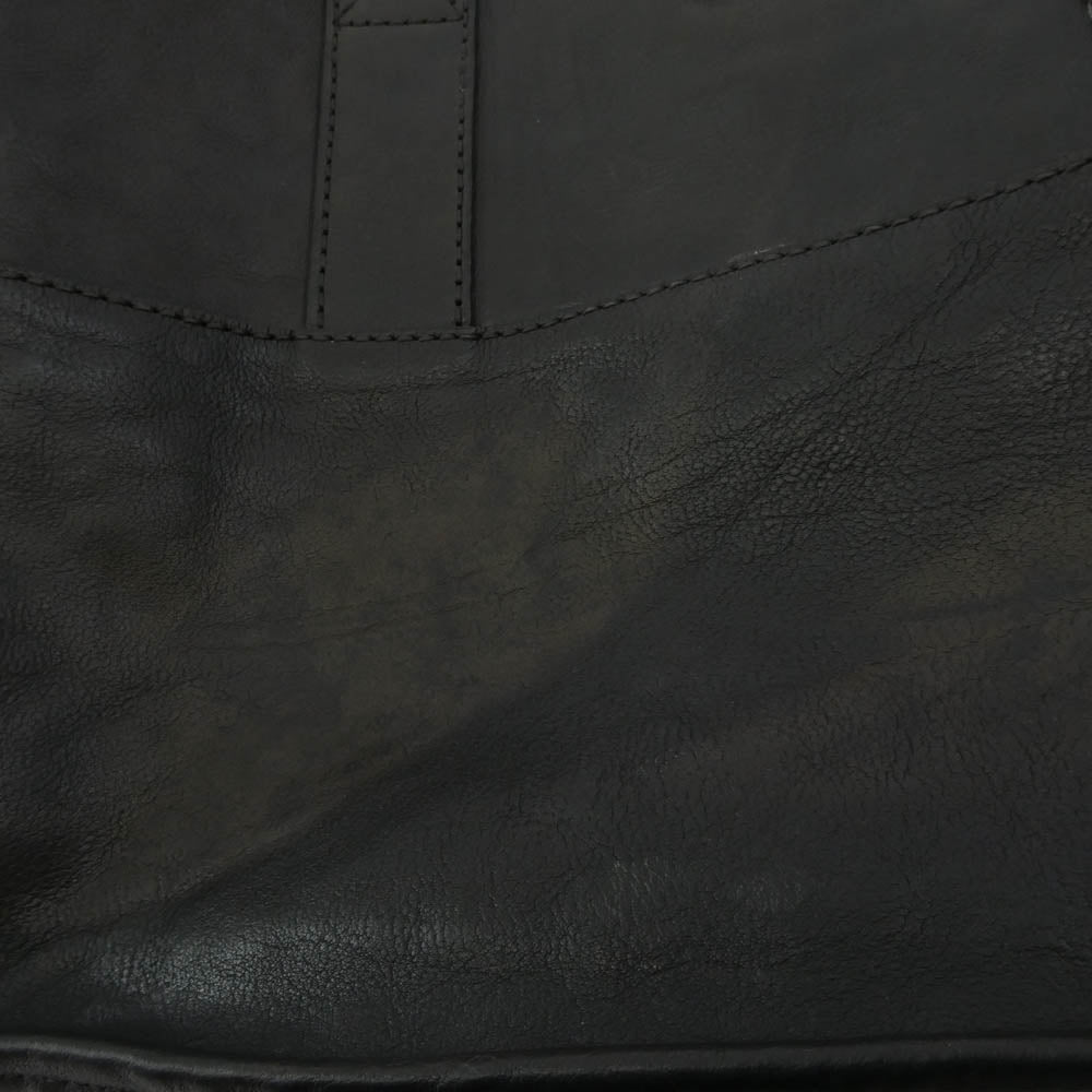 RRL ダブルアールエル イタリア製 ヴィンテージ加工 オールレザー トート バッグ ダークブラウン系【中古】