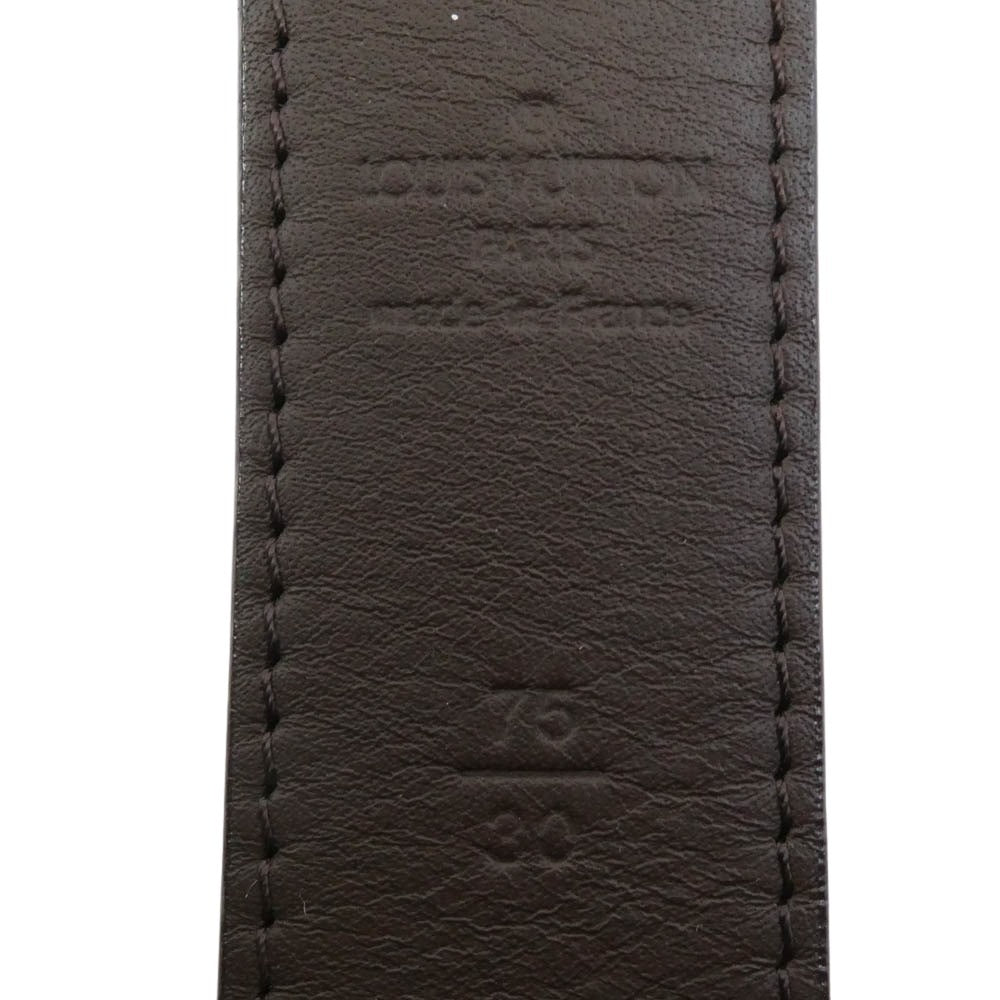LOUIS VUITTON ルイ・ヴィトン M6803 ダミエ ロゴバックル サンチュール キャレ レザー ベルト ブラウン系【中古】