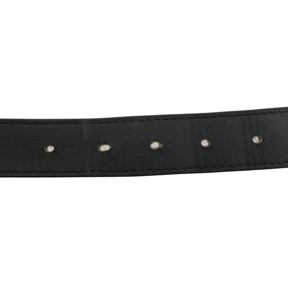 LOUIS VUITTON ルイ・ヴィトン M6812T サンチュール ジーンズ ロゴバックル レザー ベルト ブラック系【中古】