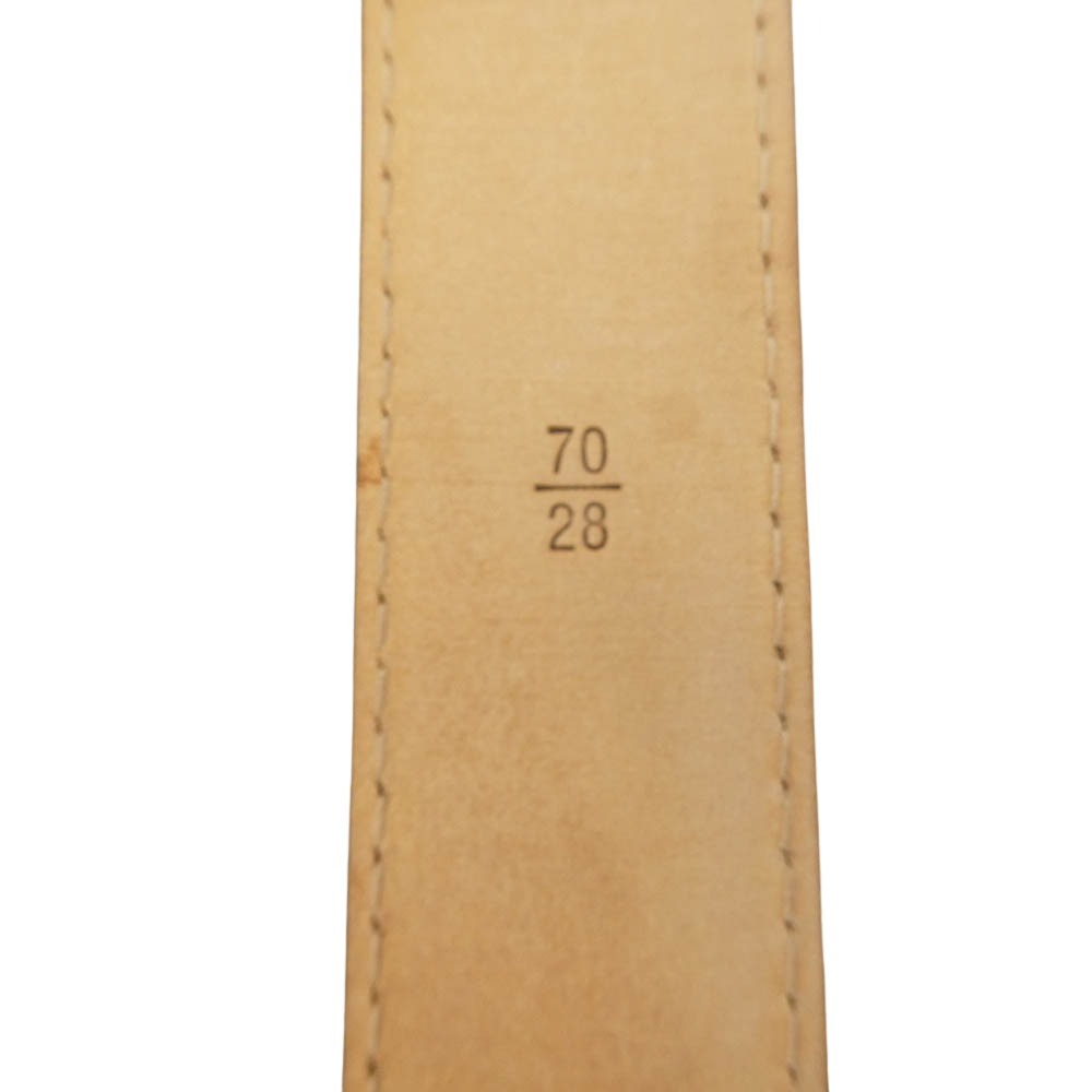 LOUIS VUITTON ルイ・ヴィトン M6812T サンチュール ジーンズ ロゴバックル レザー ベルト ブラック系【中古】