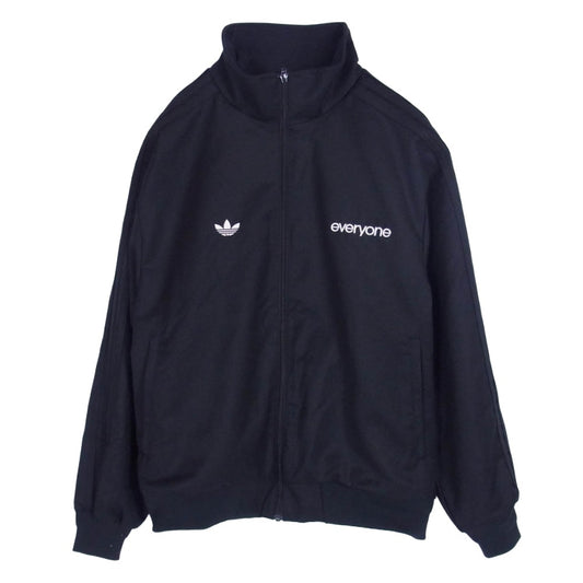 adidas アディダス KC7811 × everyone エブリワン Track Top ロゴ刺繍 トラックトップ ジップアップ ジャケット ブラック系 M【中古】