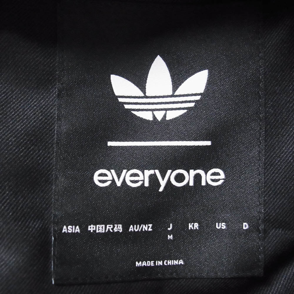 adidas アディダス KC7811 × everyone エブリワン Track Top ロゴ刺繍 トラックトップ ジップアップ ジャケット ブラック系 M【中古】