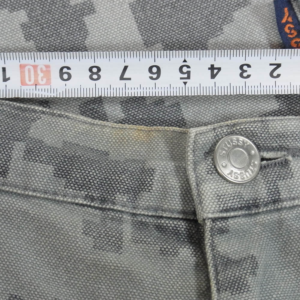 STUSSY ステューシー 90s STUSSY OUTDOOR デジタルカモ カーゴ ミリタリー パンツ グレー系 32【中古】