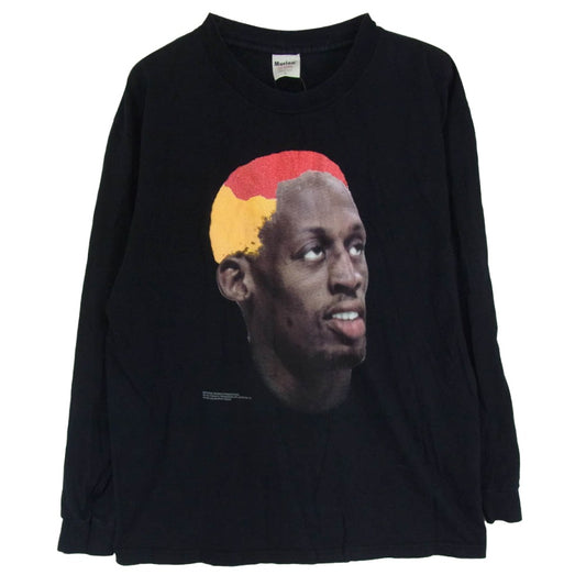 ヴィンテージ 90s Dennis Rodman デニス ロッドマン プリント ロンT 長袖Tシャツ カットソー MURINA ブラック系 L【中古】