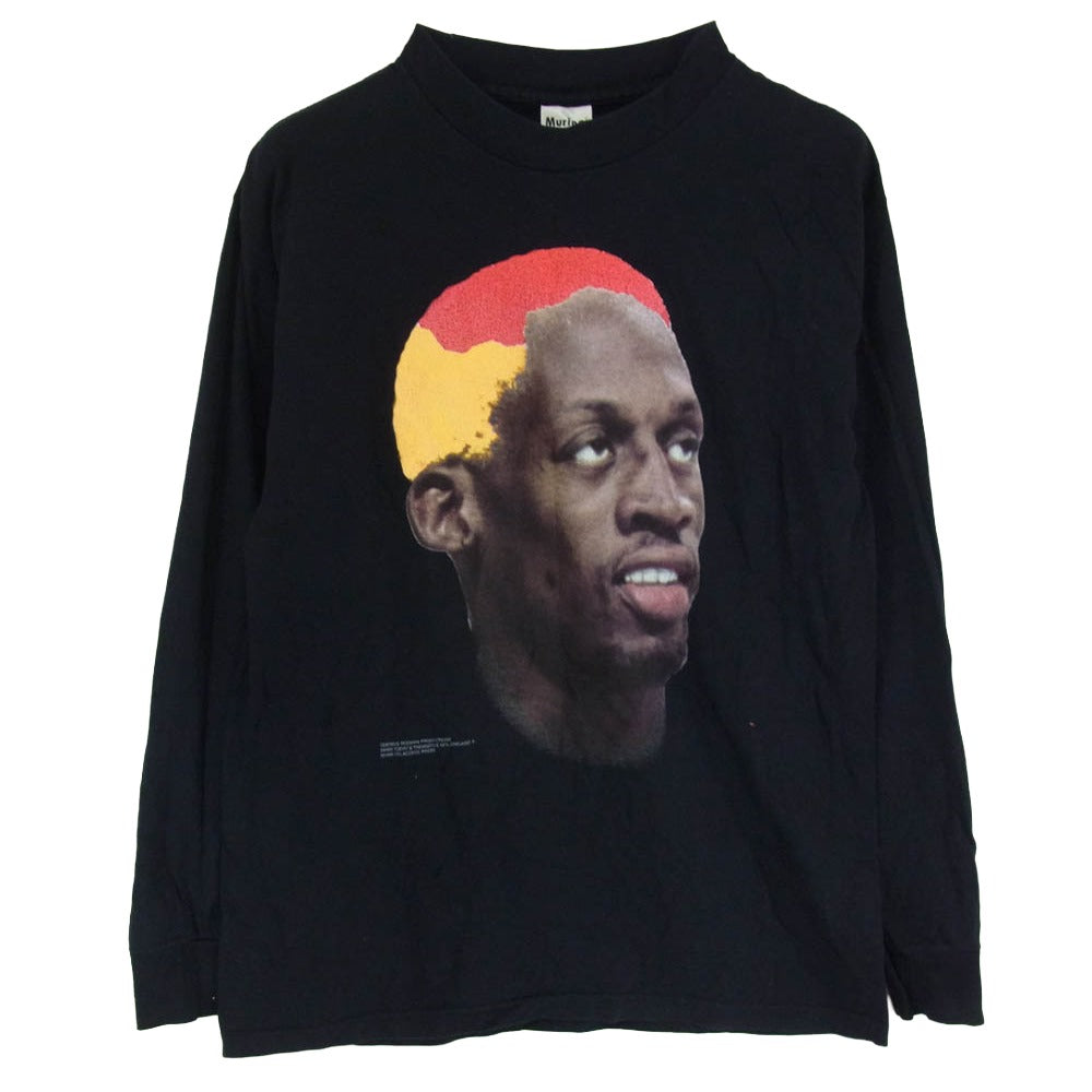 ヴィンテージ 90s Dennis Rodman デニス ロッドマン プリント ロンT 長袖Tシャツ カットソー MURINA ブラック系 M【中古】