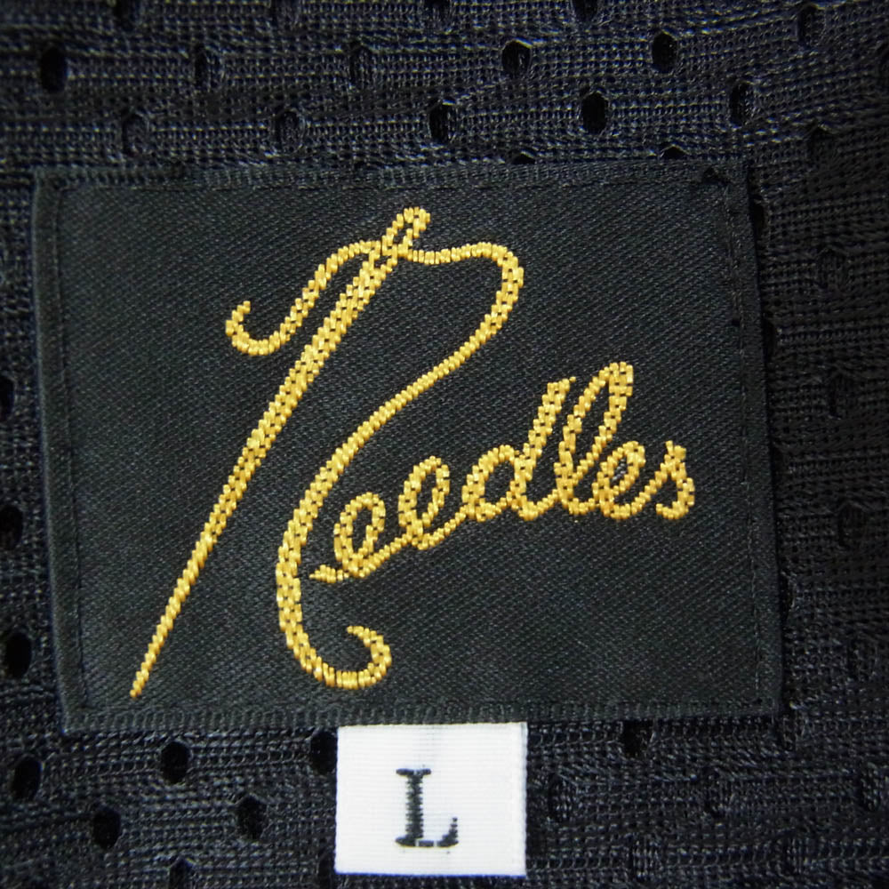 Needles ニードルス PU268 ハート総柄 トラック パンツ グレー系 L【中古】