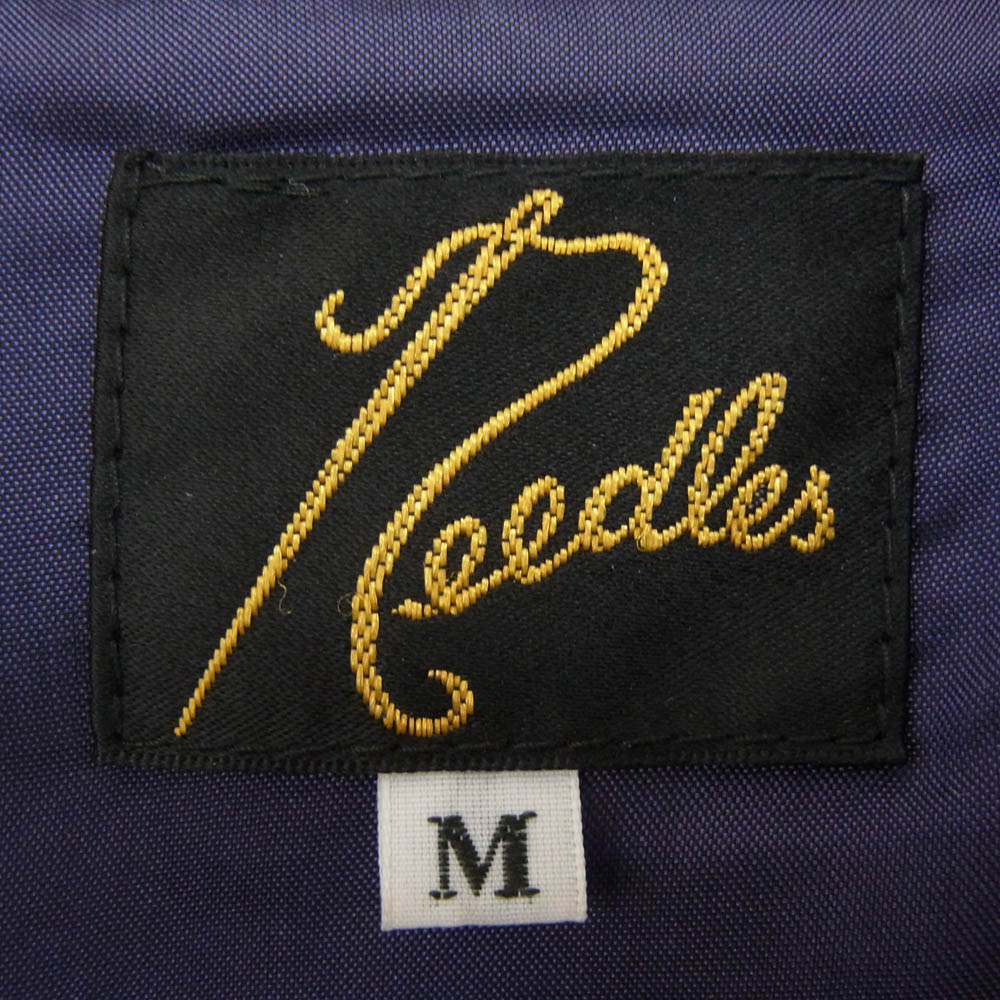 Needles ニードルス 21AW J0118 B.B.JACKET GOBELIN ジャガード ジップアップ ゴブラン織り ペイズリー ベースボール ジャケット ブルゾン ブラック系 M【中古】