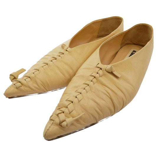 JIL SANDER ジルサンダー JS36030A バレリーナ フラットシューズ パンプス ベージュ系 37【中古】