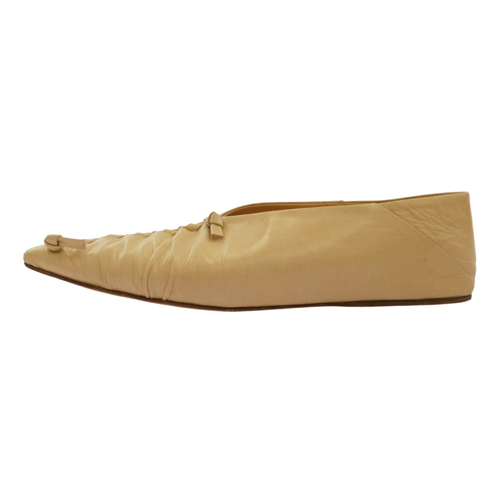 JIL SANDER ジルサンダー JS36030A バレリーナ フラットシューズ パンプス ベージュ系 37【中古】