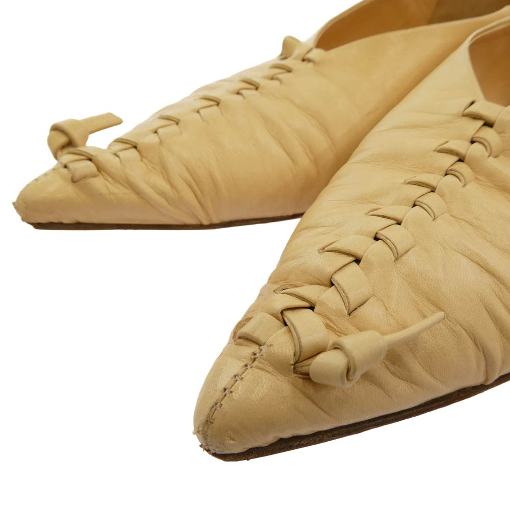 JIL SANDER ジルサンダー JS36030A バレリーナ フラットシューズ パンプス ベージュ系 37【中古】