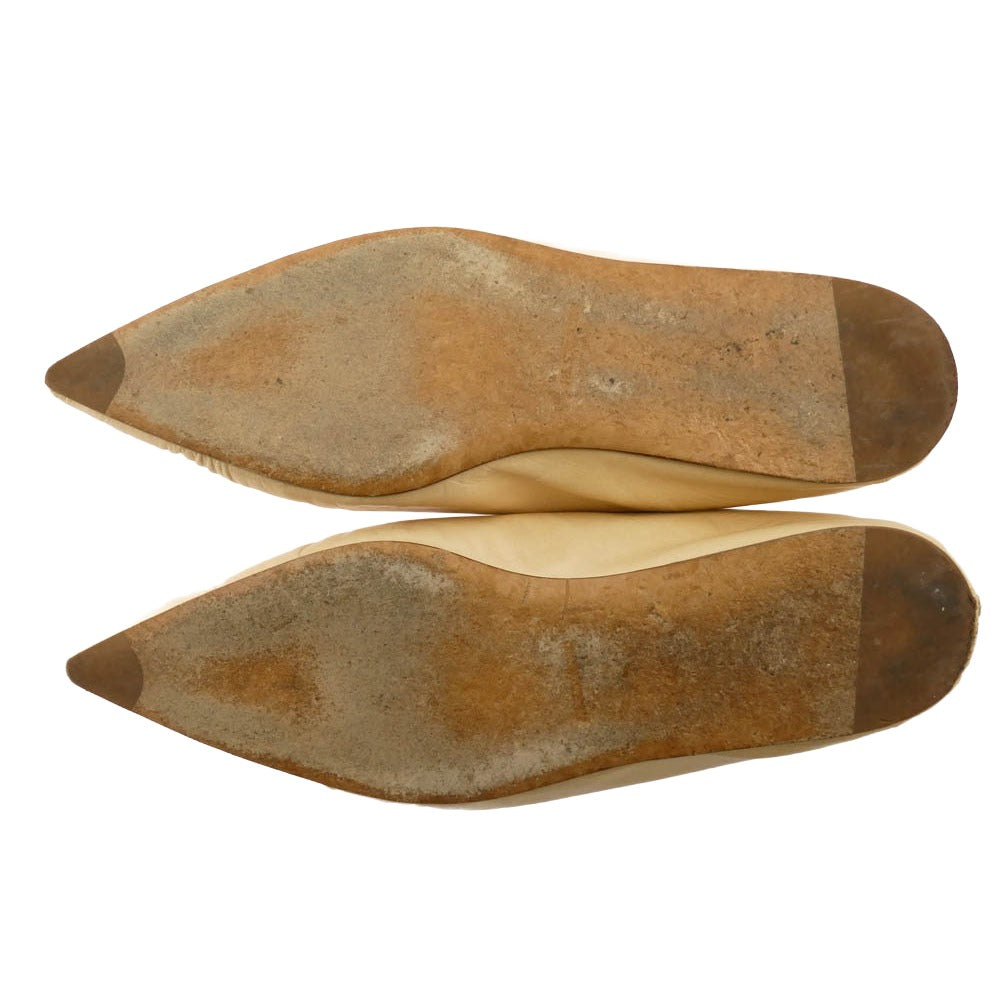 JIL SANDER ジルサンダー JS36030A バレリーナ フラットシューズ パンプス ベージュ系 37【中古】