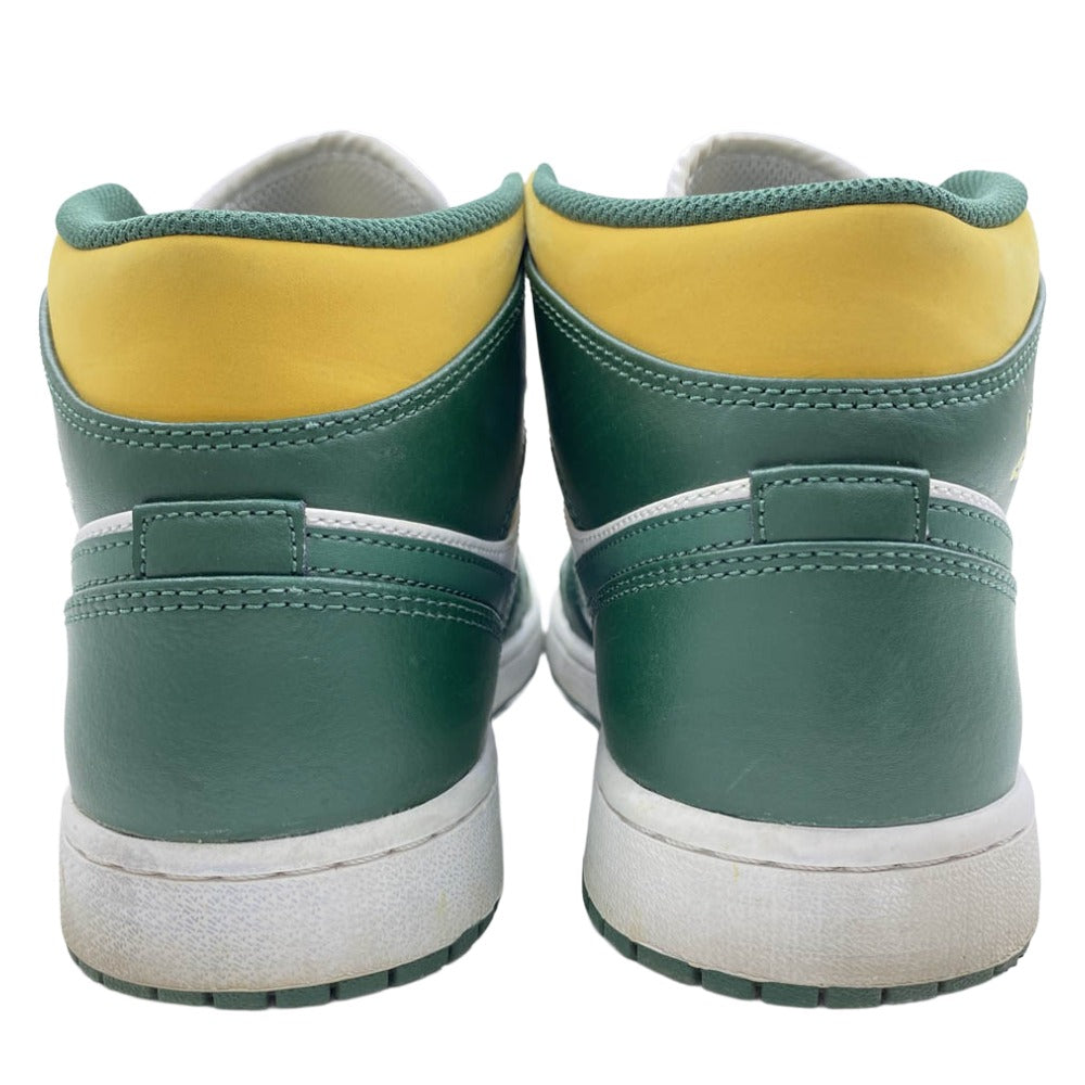 NIKE ナイキ 554724-371 Air Jordan 1 Mid Seattle Supersonics エアジョーダン1 ミッド シアトル スーパーソニックス ミドルカット スニーカー グリーン系 ホワイト系 27.5cm【中古】