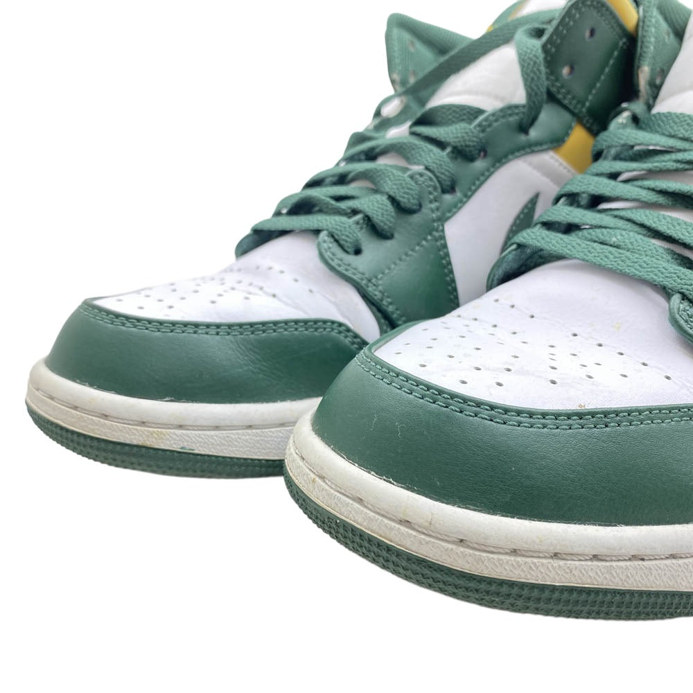 NIKE ナイキ 554724-371 Air Jordan 1 Mid Seattle Supersonics エアジョーダン1 ミッド シアトル スーパーソニックス ミドルカット スニーカー グリーン系 ホワイト系 27.5cm【中古】