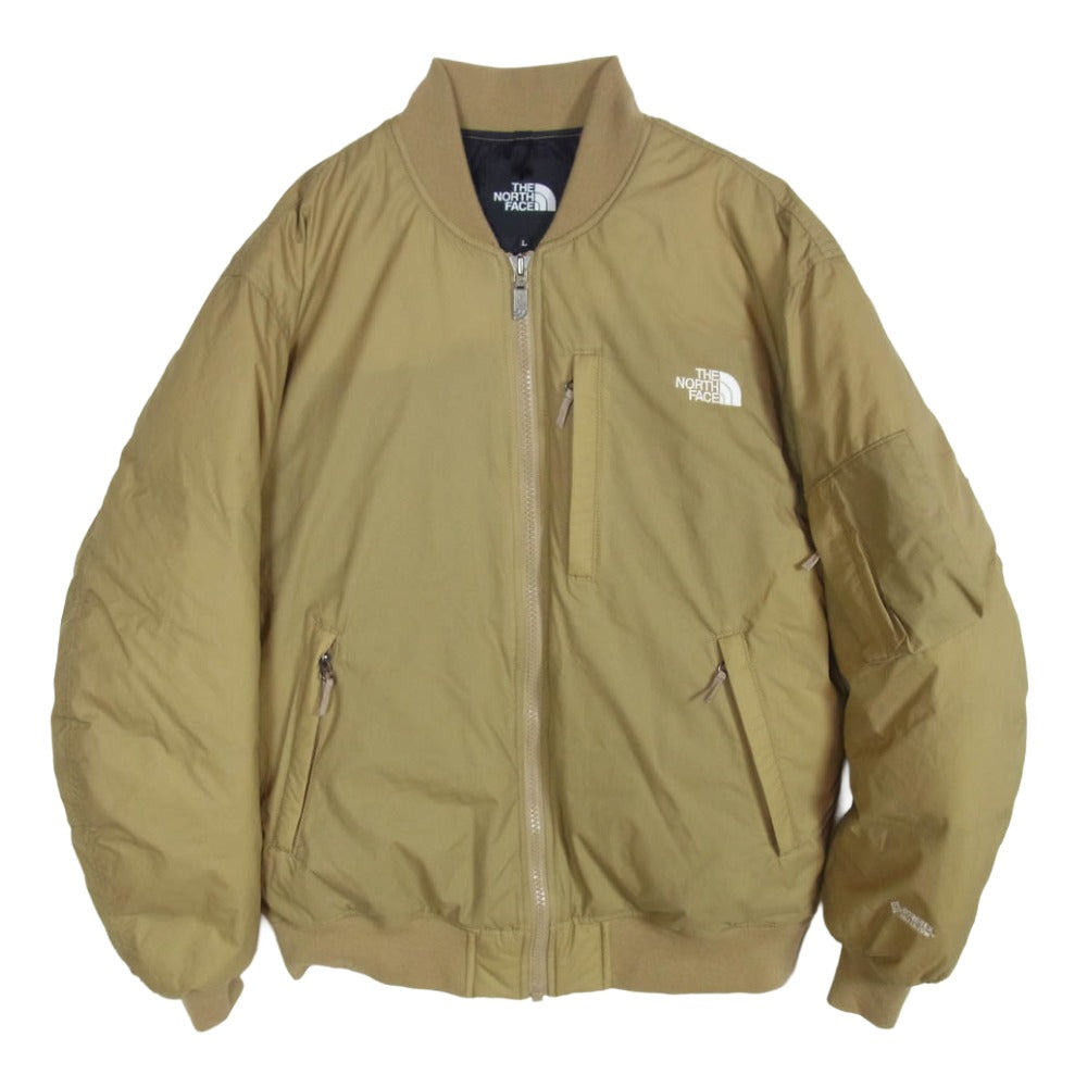 THE NORTH FACE ノースフェイス ND42330R GTX Insulation Bomber Jacket GORE-TEX インサレーション ボンバー ジャケット ゴアテックス ダウン ジャケット ベージュ系 L【中古】