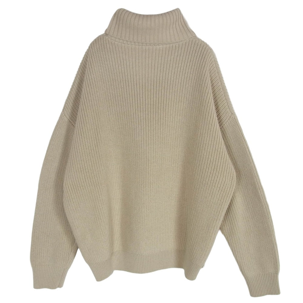 アニュアンス ハイゲージ タートル ルーズ ニット ベージュ系 F【中古】