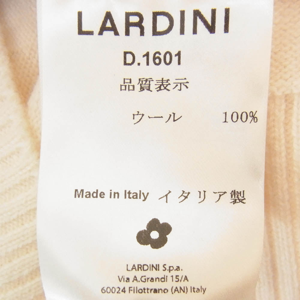 LARDINI ラルディーニ ウール 半袖 ニット ポロシャツ オフホワイト系 S【中古】