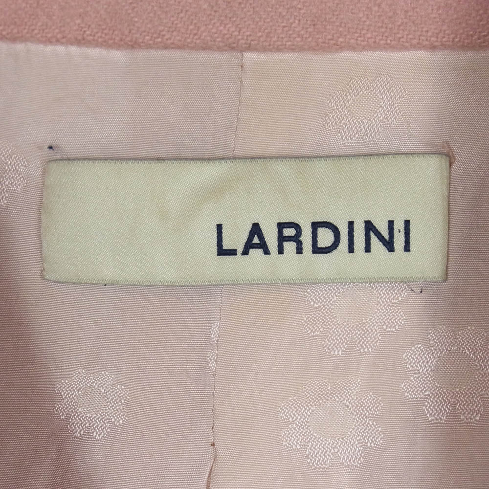 LARDINI ラルディーニ 新型ブートニエール カシミヤ ダブルブレスト ピークドラペル テーラード ジャケット ピンク系 40【中古】