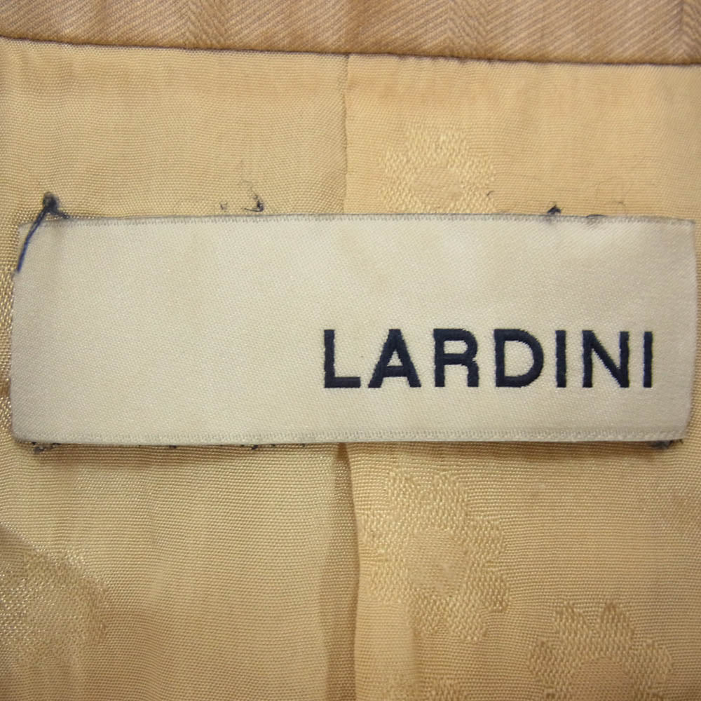 LARDINI ラルディーニ ブートニエール ダブルブレスト ピークドラペル テーラード ジャケット ベージュ系 40【中古】