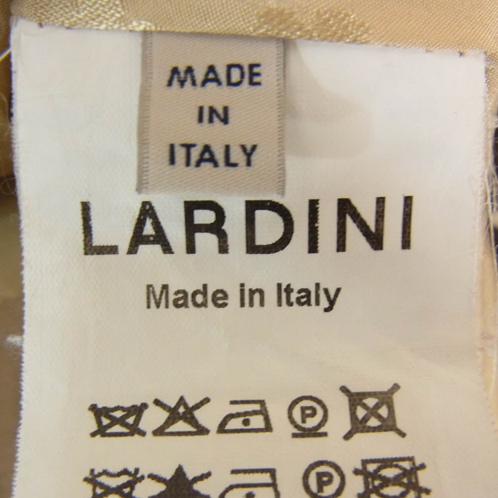 LARDINI ラルディーニ ブートニエール ダブルブレスト ピークドラペル テーラード ジャケット ベージュ系 40【中古】