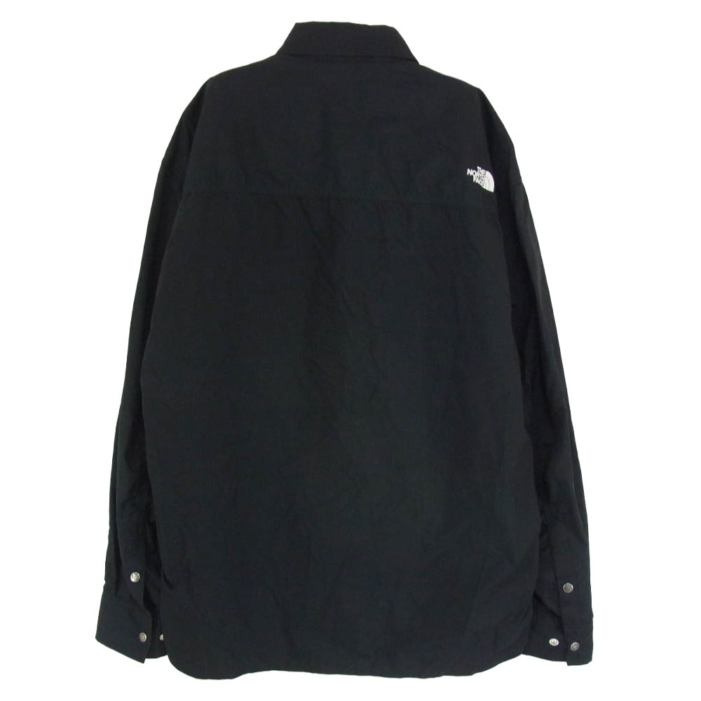 THE NORTH FACE ノースフェイス NR11961 L/S NUPTSE SHIRT ヌプシ シャツ 長袖 撥水 UVカット ブラック系 XL【中古】