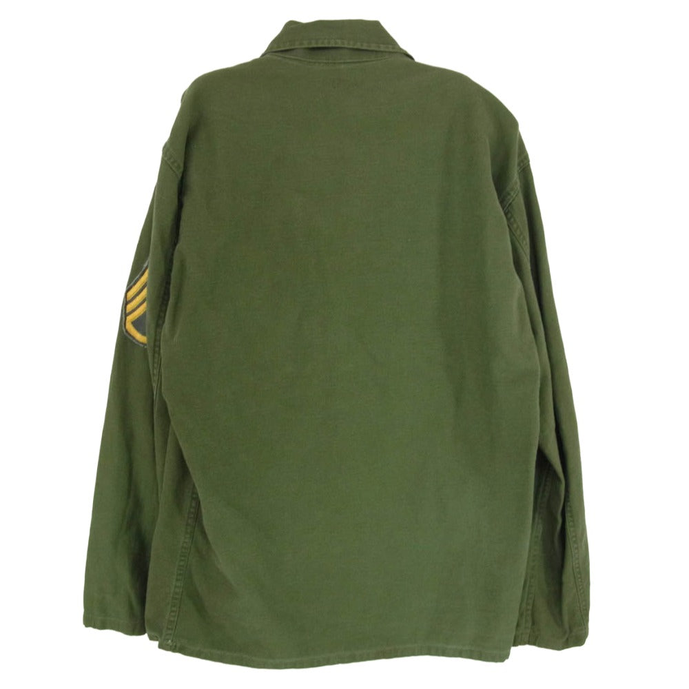 ヴィンテージ 60s U.S.ARMY 米軍 ファティーグ シャツ カーキ系 サイズ表記無【中古】