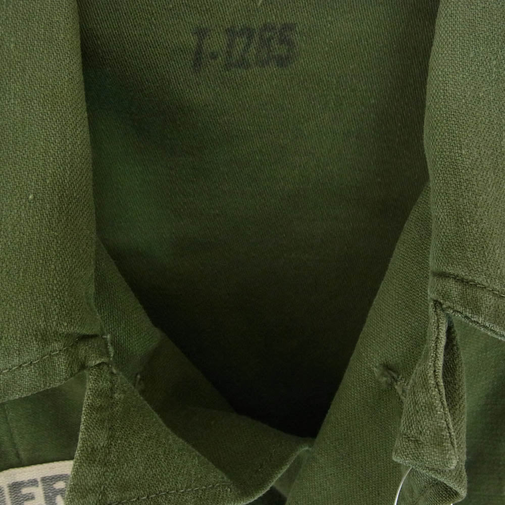 ヴィンテージ 60s U.S.ARMY 米軍 ファティーグ シャツ カーキ系 サイズ表記無【中古】