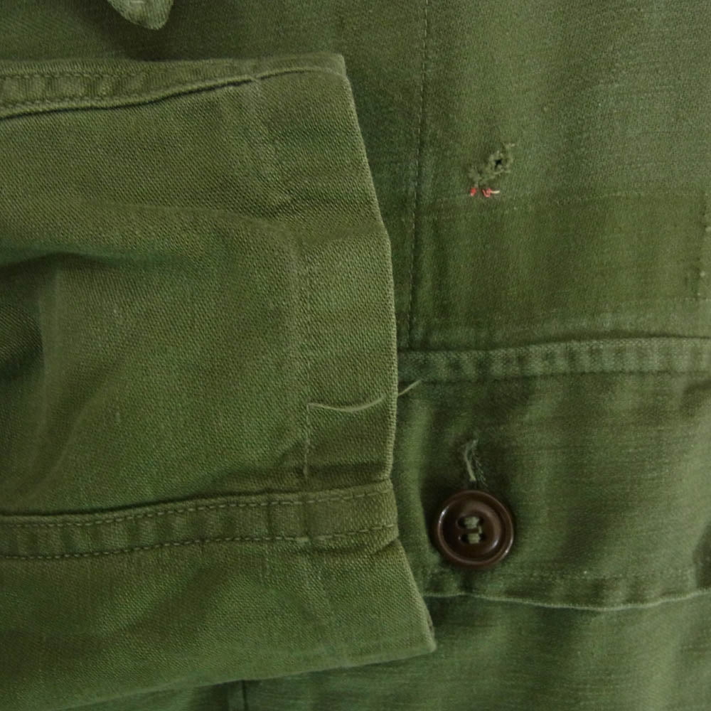 ヴィンテージ 60s U.S.ARMY 米軍 ファティーグ シャツ カーキ系 サイズ表記無【中古】