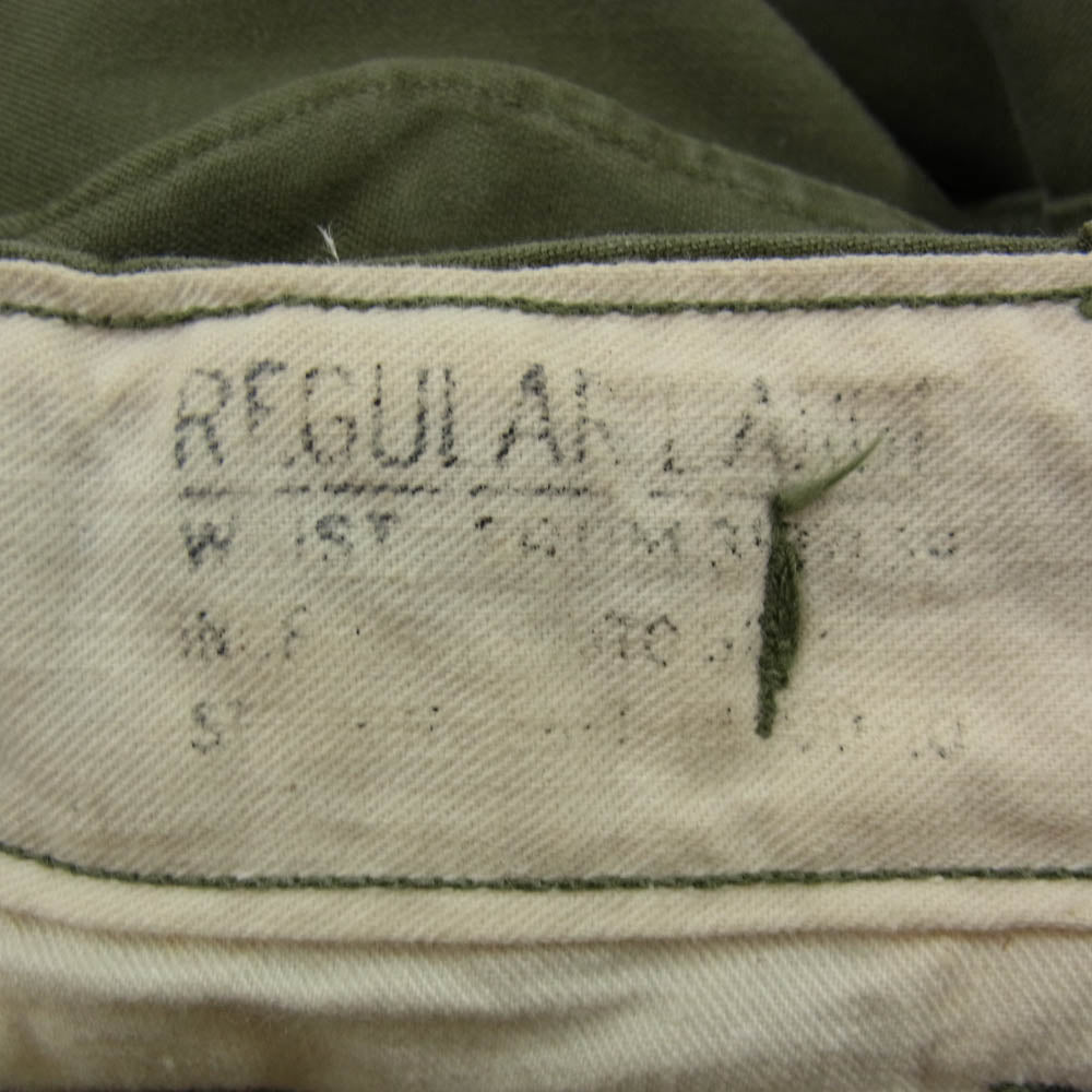 ヴィンテージ 50s U.S.ARMY 米軍 M-51 無地 ミリタリー パンツ カーキ系 サイズ表記無【中古】