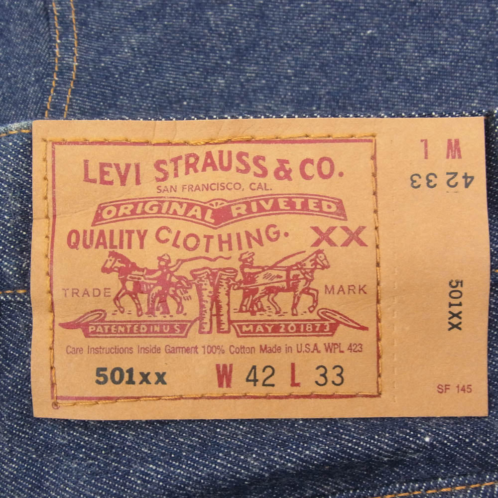 Levi's リーバイス 00501-0000 90s 96年製 USA サンアンジェロ工場製 501 デッドストック ボタン裏刻印552 サークルR レギュラー デニム パンツ インディゴブルー系 42【美品】【中古】