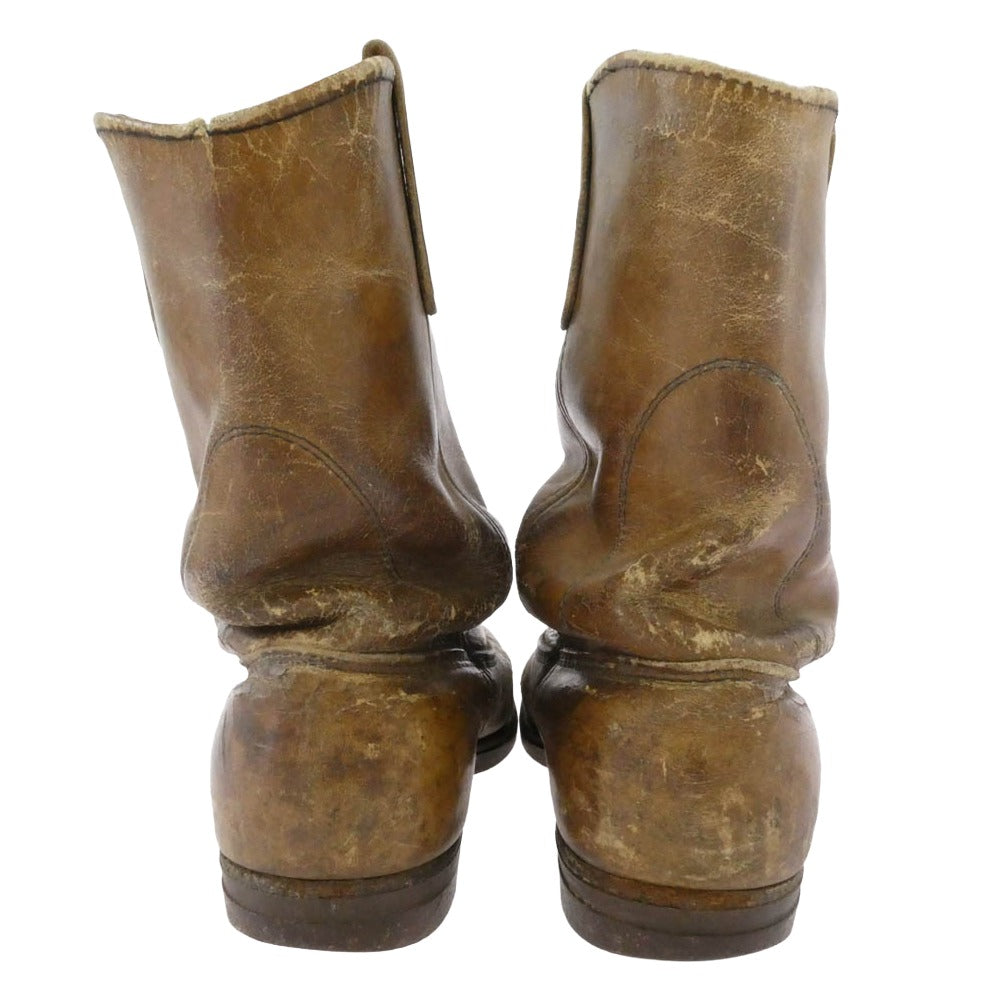 RED WING レッドウィング 70s~80s プリント羽根タグ Pecos Boots ペコスブーツ ブラウン系 25.5cm【中古】