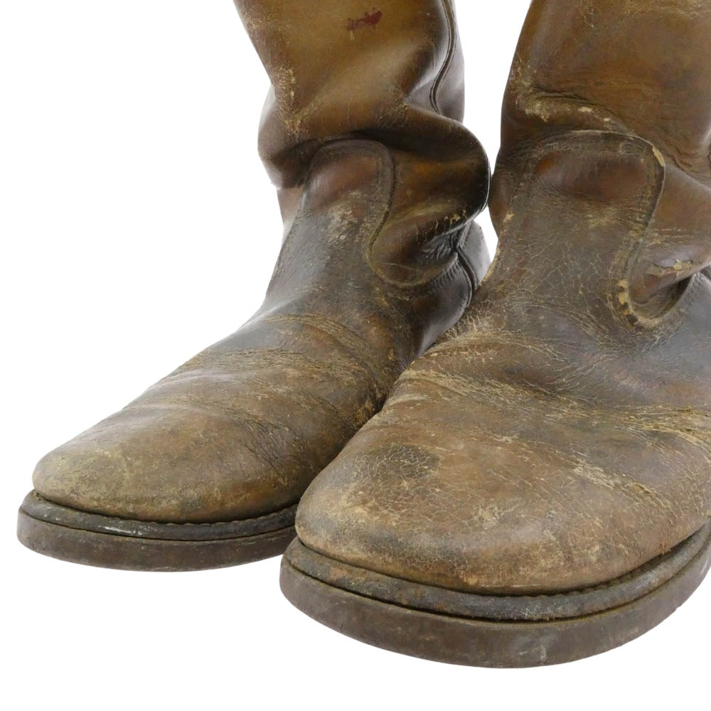 RED WING レッドウィング 70s~80s プリント羽根タグ Pecos Boots ペコスブーツ ブラウン系 25.5cm【中古】