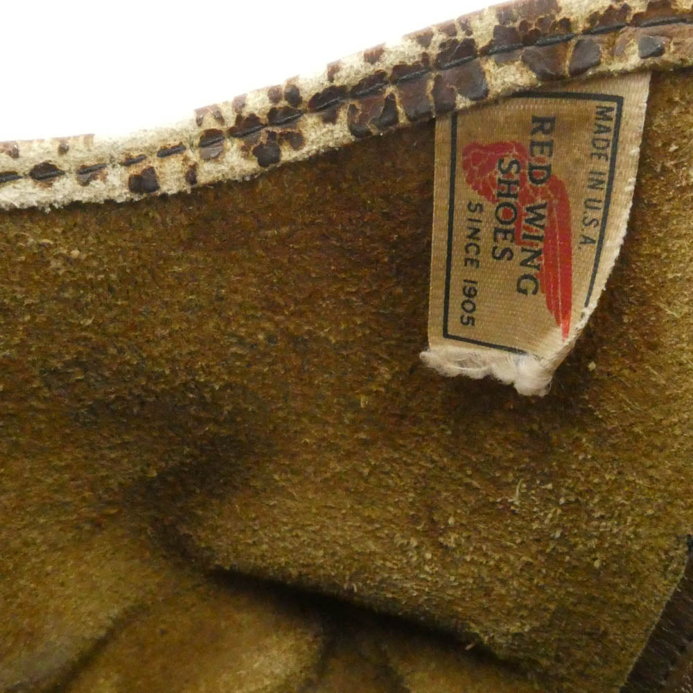 RED WING レッドウィング 70s~80s プリント羽根タグ Pecos Boots ペコスブーツ ブラウン系 25.5cm【中古】