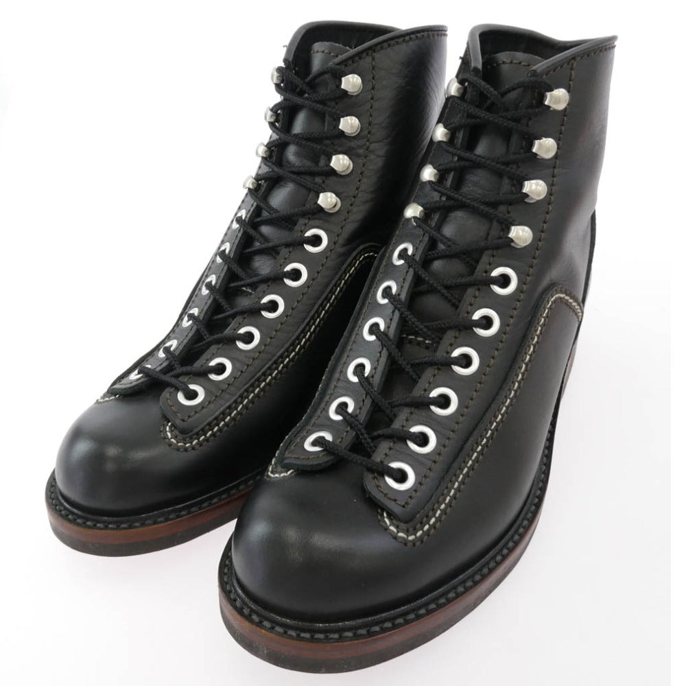 LONE WOLF ロンウルフ F01615 CARPENTER カーペンター レザー カウハイド ブーツ ブラック系 US7.5【美品】【中古】