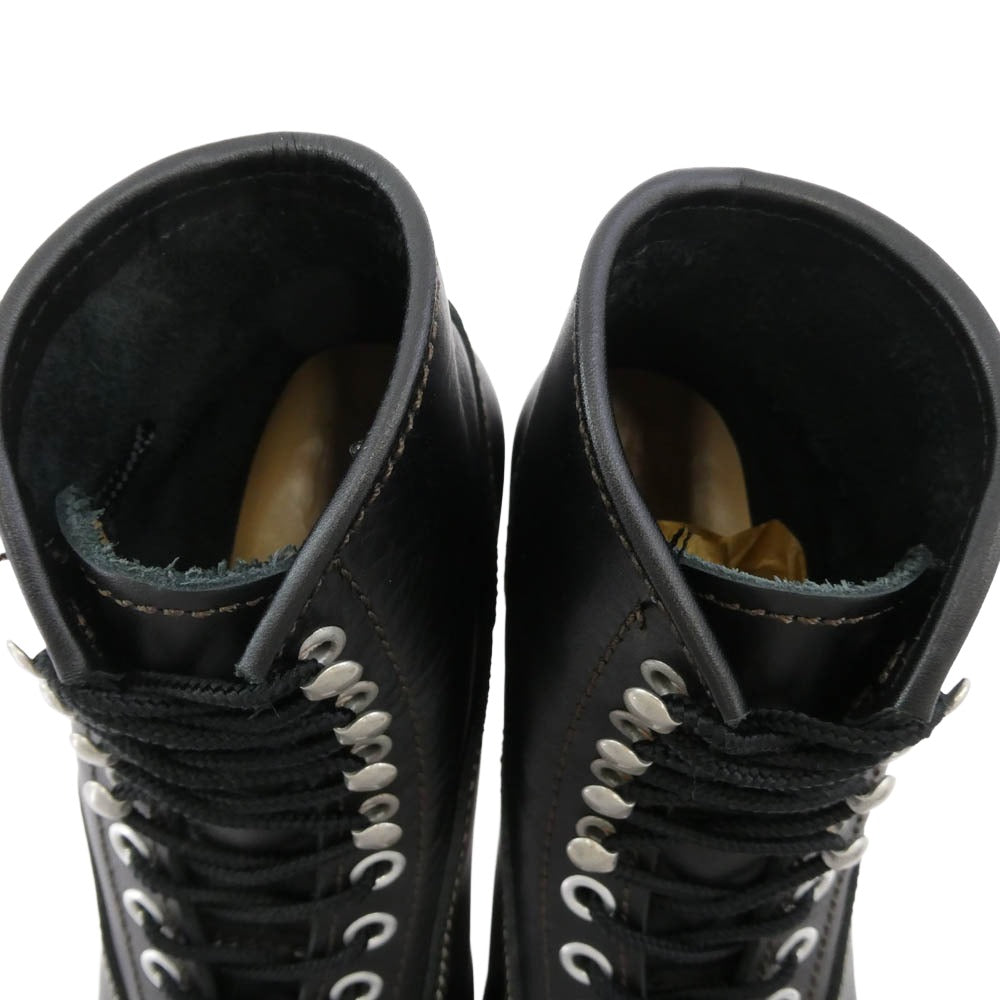 LONE WOLF ロンウルフ F01615 CARPENTER カーペンター レザー カウハイド ブーツ ブラック系 US7.5【美品】【中古】