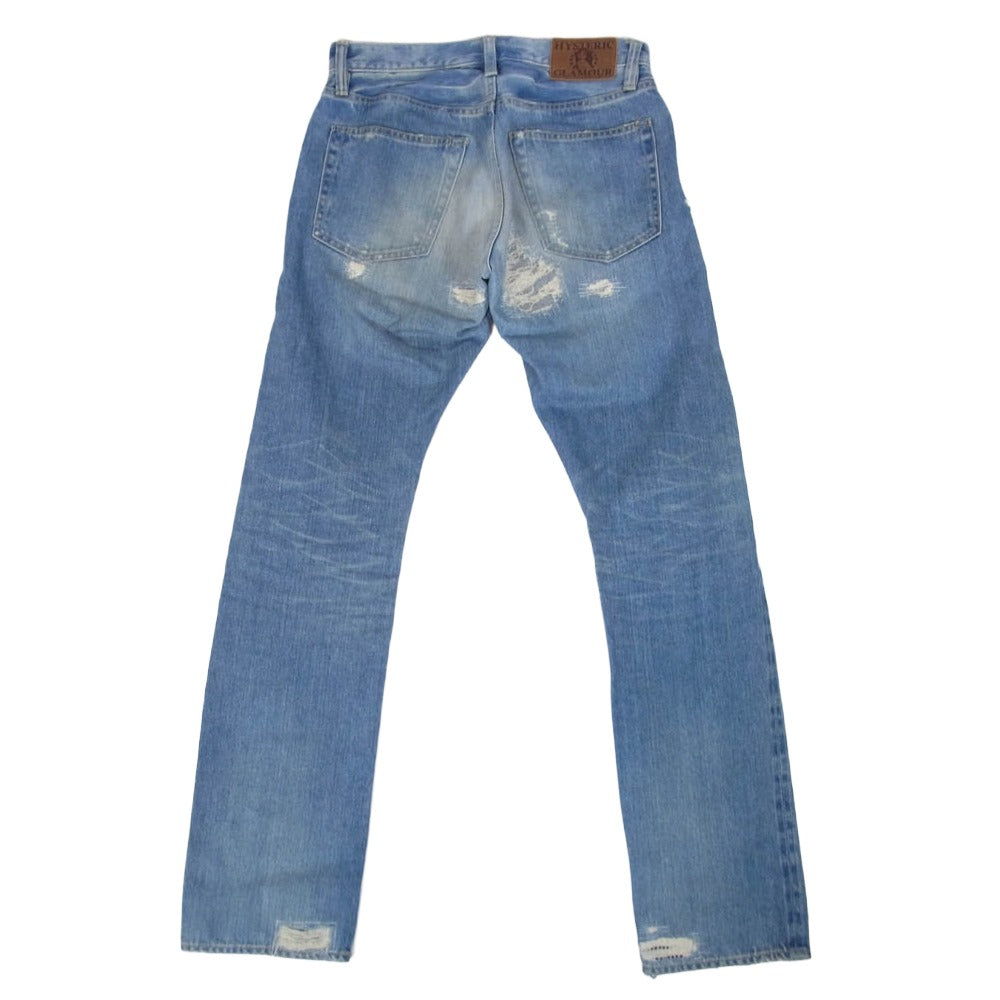 HYSTERIC GLAMOUR ヒステリックグラマー 0253AP02 SP加工 スタッズ ボタンフライ デニム パンツ インディゴブルー系 29【中古】