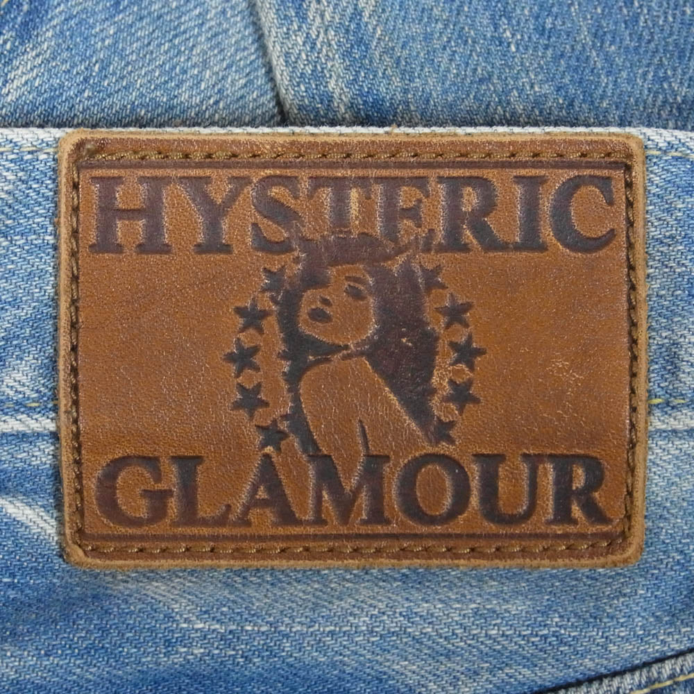 HYSTERIC GLAMOUR ヒステリックグラマー 0253AP02 SP加工 スタッズ ボタンフライ デニム パンツ インディゴブルー系 29【中古】