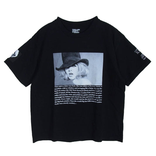 MINEDENIM マインデニム 25MND-STL005-99-M2 × Sam Haskins サムハスキンス Stie-lo スティーロ kate Tee 半袖 プリント Tシャツ ブラック系 M【美品】【中古】