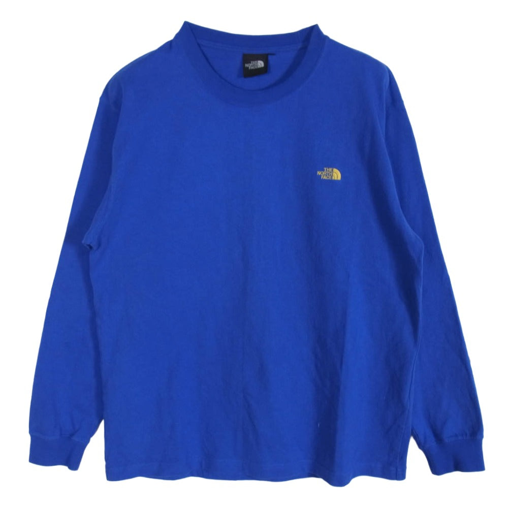 THE NORTH FACE ノースフェイス NT32443 Nuptse Cotton Tee ロングスリーブ ヌプシ コットン 長袖 Tシャツ カットソー ブルー系 L【中古】