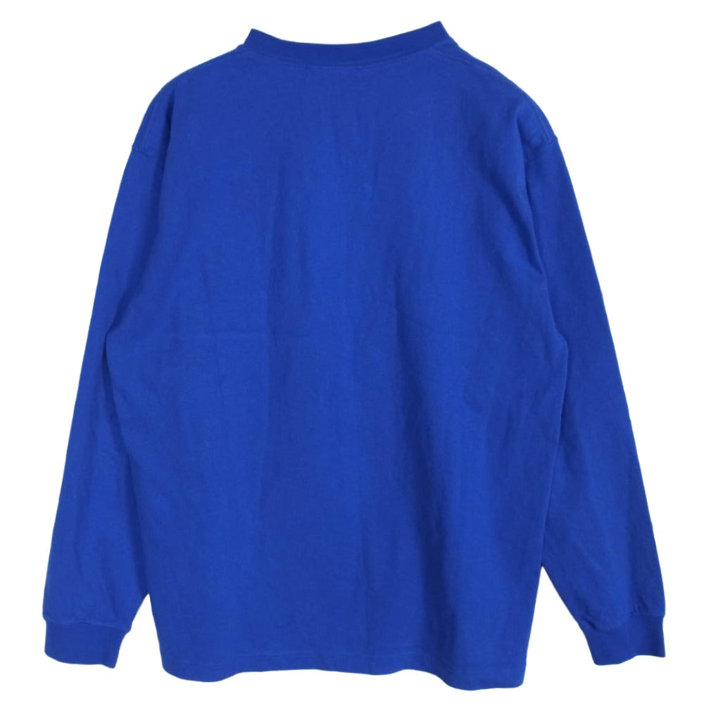 THE NORTH FACE ノースフェイス NT32443 Nuptse Cotton Tee ロングスリーブ ヌプシ コットン 長袖 Tシャツ カットソー ブルー系 L【中古】