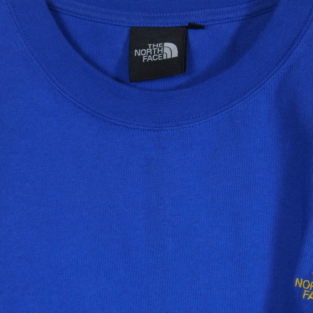 THE NORTH FACE ノースフェイス NT32443 Nuptse Cotton Tee ロングスリーブ ヌプシ コットン 長袖 Tシャツ カットソー ブルー系 L【中古】